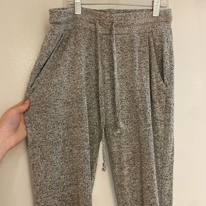 Soft and comfy lightweight heather grey lounge joggers